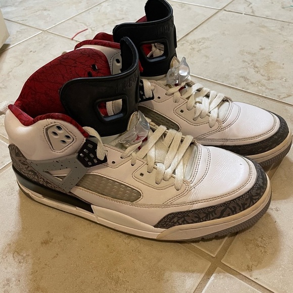 Nike AirJordan Retro Spizike White Cement HighTop Sneakers Basketball Size 11 - Picture 1 of 16